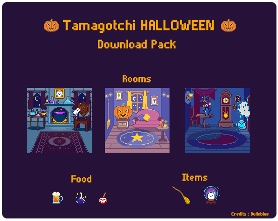 Tamagotchi Downloads - Halloween pack 