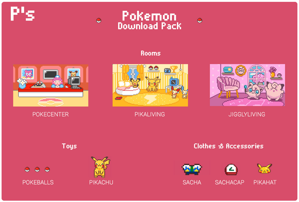 Tamagotchi P's download items